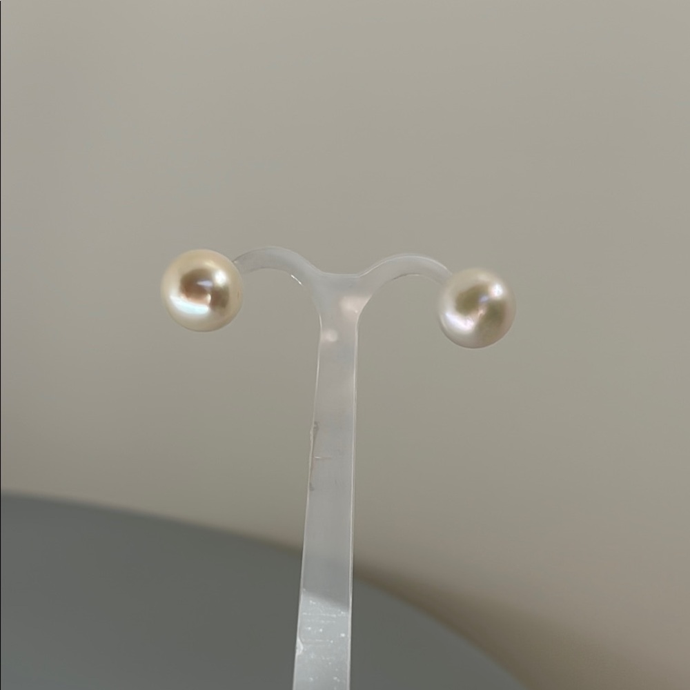 14k fresh water pearls earrings